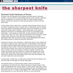 The Sharpest Knife: Rockwell Scale Hardness of Knives