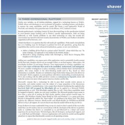 shaver » a three-dimensional platform (Build 20110608151458)