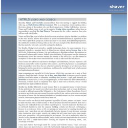 shaver » HTML5 video and codecs