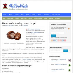 Home made shaving cream recipe