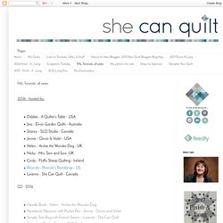 she can quilt: FAL Tutorials, all years