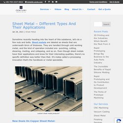 Sheet Metal - Different Types And Their Applications