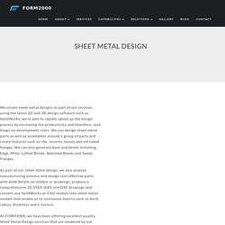 Sheet Metal Design - Form 2000 Sheetmetal