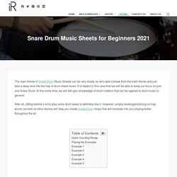 Snare Drum Music Sheets for Beginners 2021 - instroreview.com