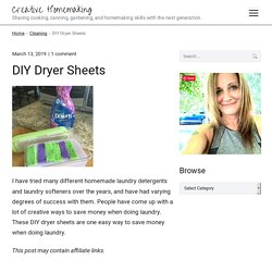 DIY Dryer Sheets - Creative Homemaking