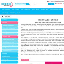 Buy edible sugar sheets online Icing sheets that have a smooth white surface that results in brilliant color prints. Icinginks edible glue is lifesaving!