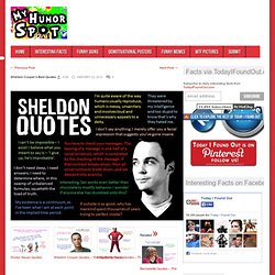 Sheldon Cooper's Best Quotes - StumbleUpon