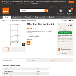 B&Q 4 Shelf Steel Shelving Unit