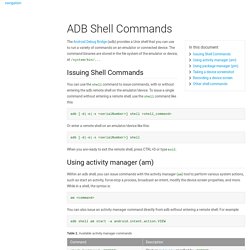 ADB Shell Commands