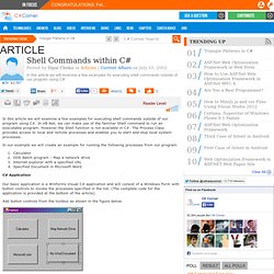 Shell Commands within C#