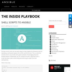 Shell Scripts to Ansible