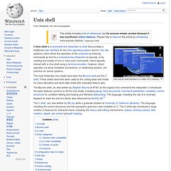 Unix shell