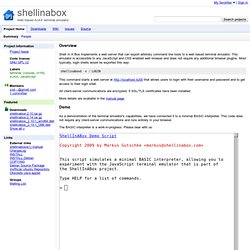 shellinabox - Web based AJAX terminal emulator