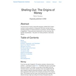 Shelling Out: The Origins of Money