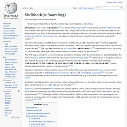 Shellshock (software bug)