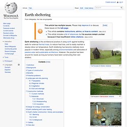 Earth sheltering