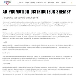 Shemsy marque de sport distribuée par AD Promotion