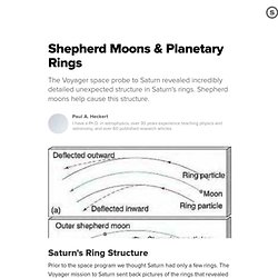 Shepherd Moons & Planetary Rings