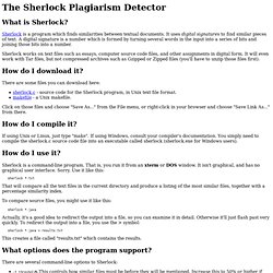 Sherlock: Plagiarism Detector