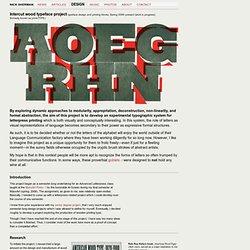 Nick Sherman &gt; Design &gt; Intercut typeface