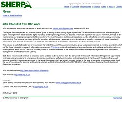 SHERPA News JISC InfoNet Kit from RSP work