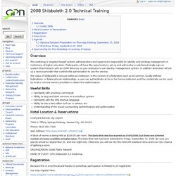 2008 Shibboleth 2.0 Technical Training - GPNWiki