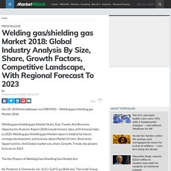 Welding gas/shielding gas Market 2018: Global Industry Analysis By Size, Share, Growth Factors, Competitive Landscape, With Regional Forecast To 2023