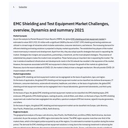 EMC Shielding and Test Equipment Market Challenges, overview, Dynamics and summary 2021