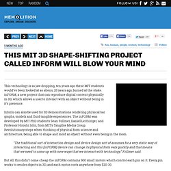 This MIT 3D Shape-Shifting Project Called inForm Will Blow Your Mind