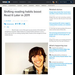Shifting reading habits boost Read It Later in 2011