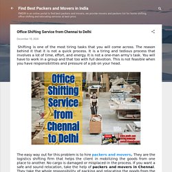 Office Shifting Service from Chennai to Delhi