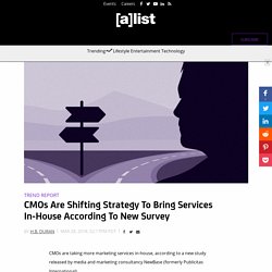 CMOs Are Shifting Strategy To Bring Services In-House According To New Survey