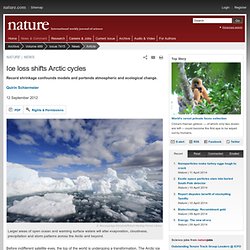 Ice loss shifts Arctic cycles