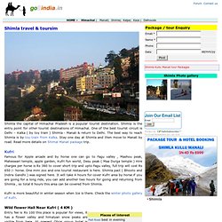 Shimla hill station and tourist places