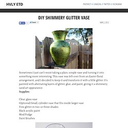 DIY Shimmery Glitter Vase