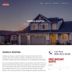 Shingle Roofing Services in Lexington, KY - Roofing Lexington, KY