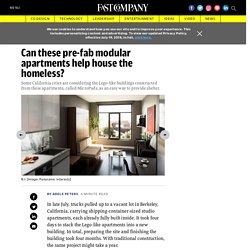 Can pre-fab shipping container apartments house the homeless?