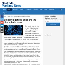 Shipping getting onboard the blockchain train