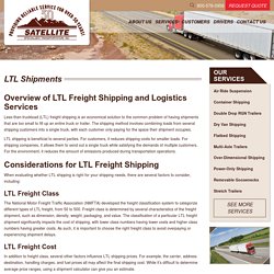 LTL Freight Shipping and Logistics Services