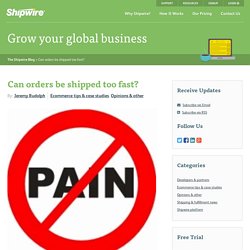 When is shipping too fast? Order edit order cancel process