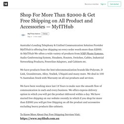 Shop For More Than $2000 & Get Free Shipping on All Product and Accessories — MyITHub