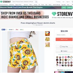 Free shipping!sun flower denim shorts from ego_superman on Storenvy