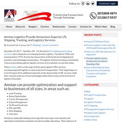 Superior LTL Shipping, Tracking, and Logistics Services by Amstan Logistics