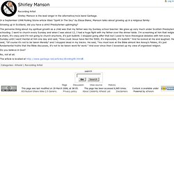 Shirley Manson - Celebrity Atheist List