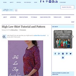 High Low Shirt Tutorial and Pattern