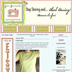 T-shirt twist - Stop staring and start sewing!