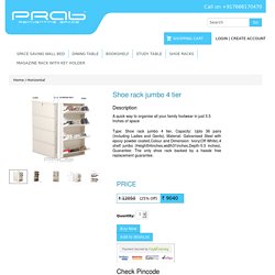 Shoe rack jumbo 4 tier