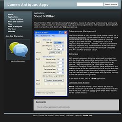 Shoot 'N Dither - Lumen Antiquus Apps