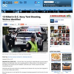 Multiple People Killed in Shooting at Washington Navy Yard