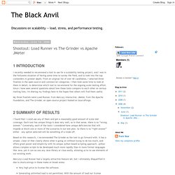 The Black Anvil: Shootout: Load Runner vs The Grinder vs Apache JMeter